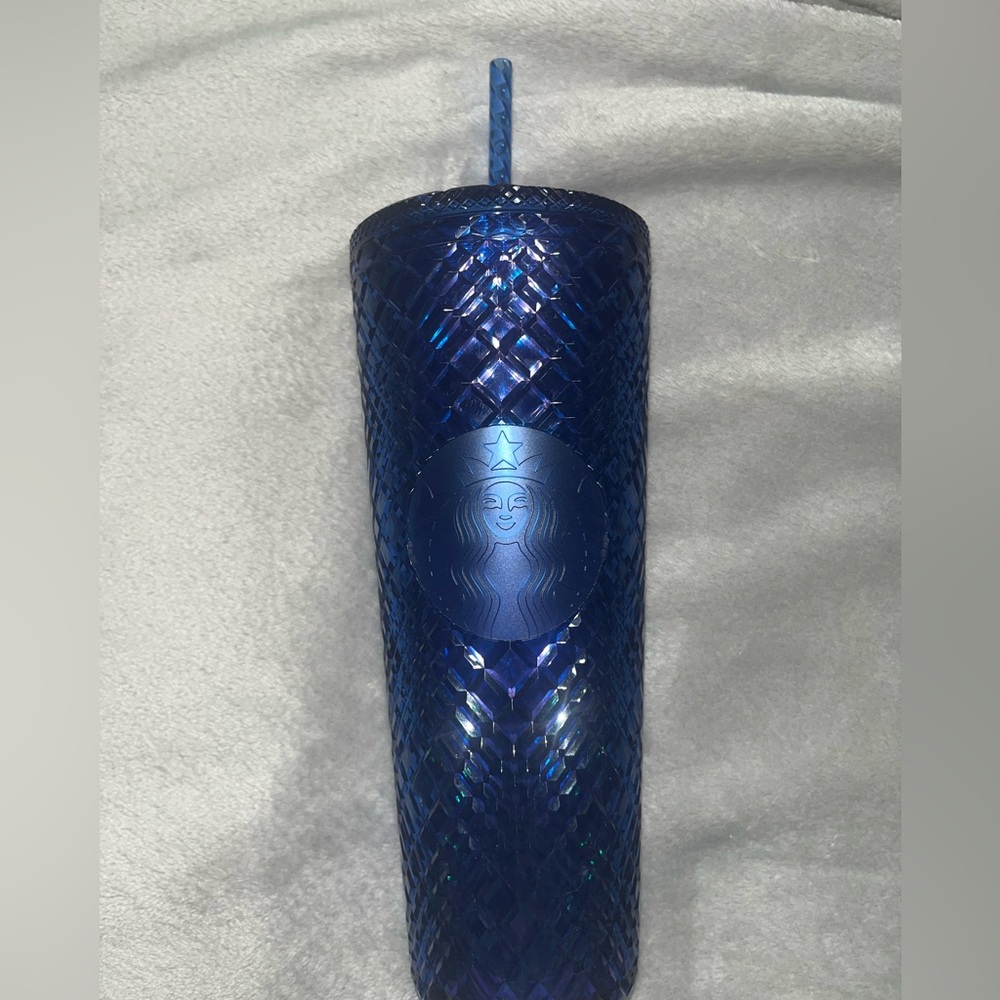 Blue Starbucks cup